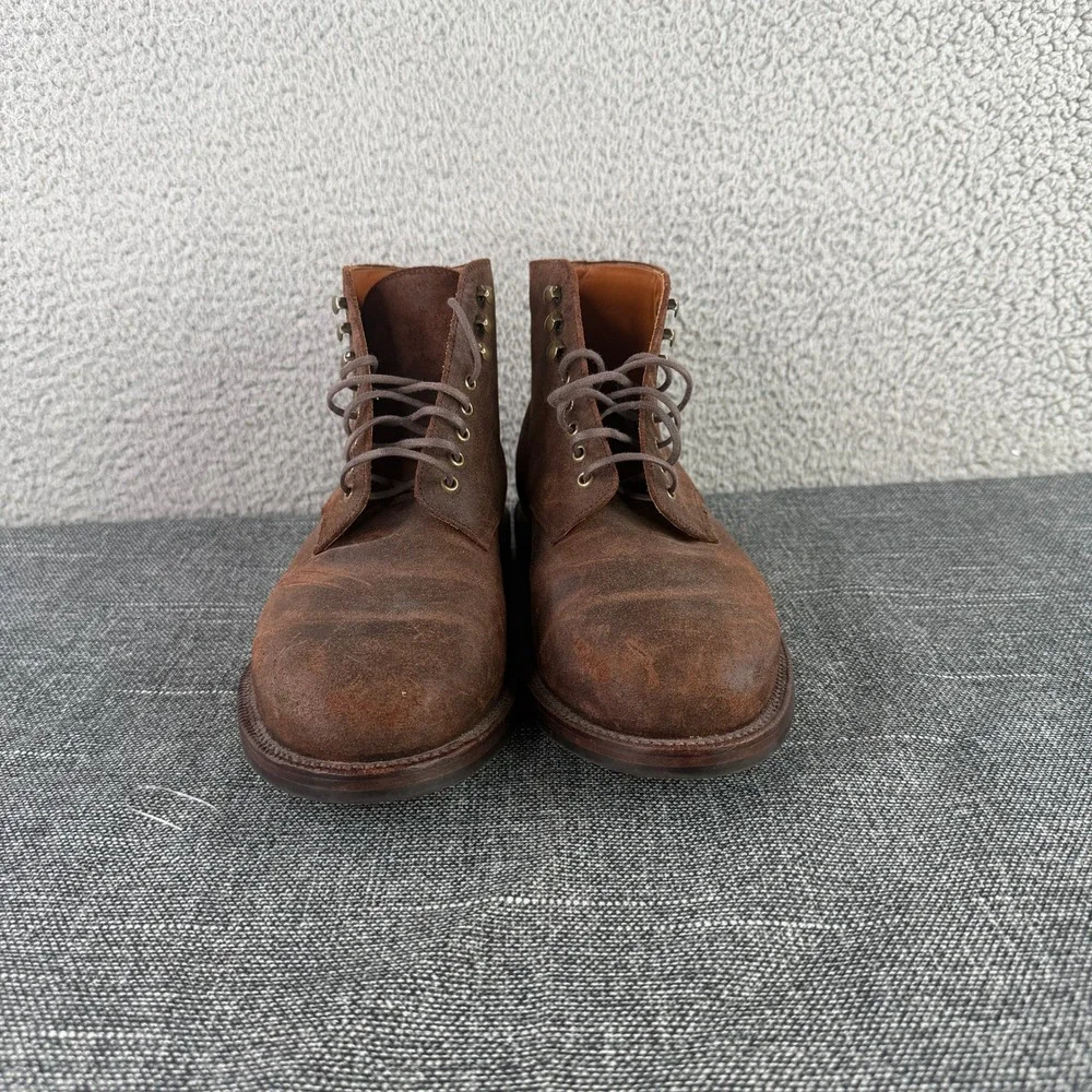 Grant Stone Edward Boot Mens 9 EEE Dark Oak Roughout Leather Goodyear Welt Boots